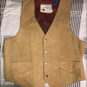 Sears The Leather Shop VTG western Sz L suede vest